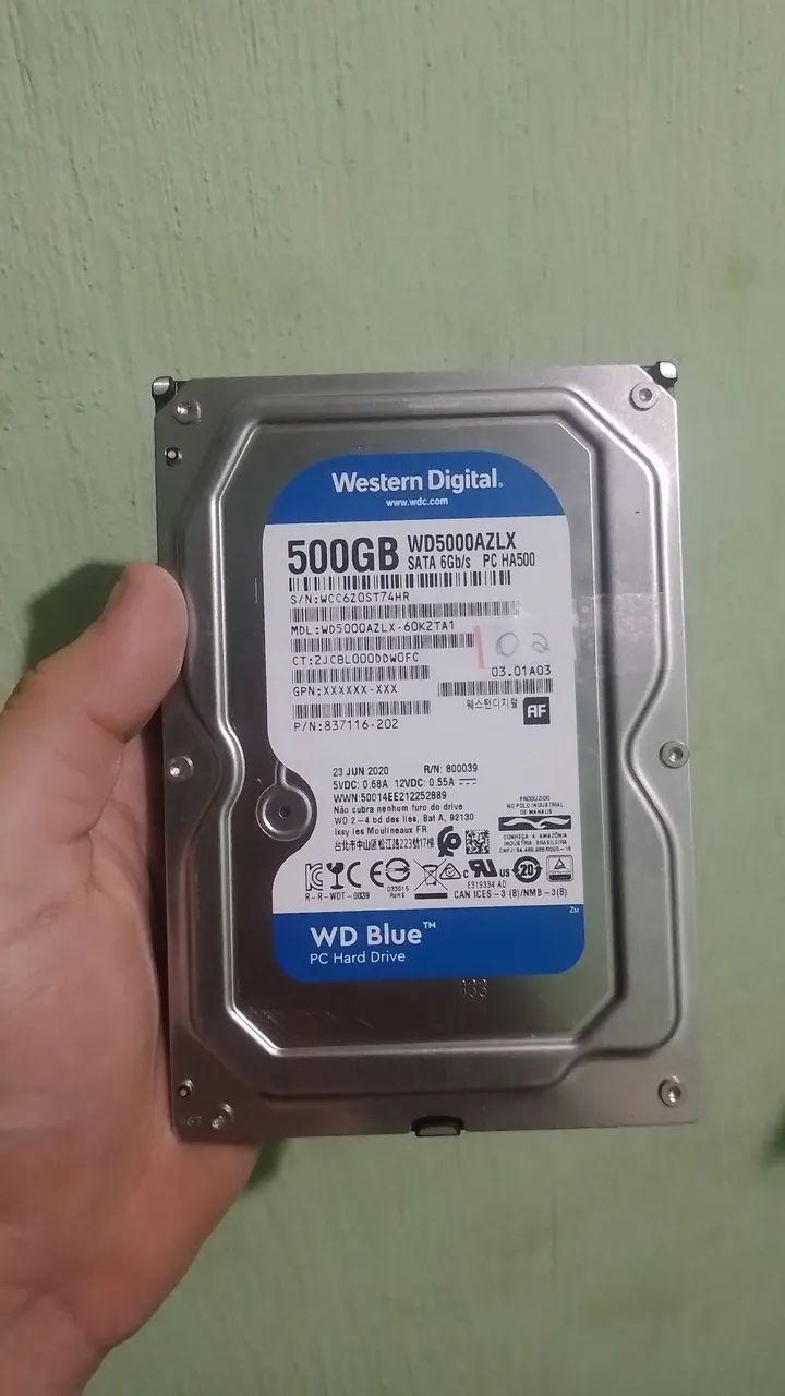 HD 500GB WESTERN DIGITAL 