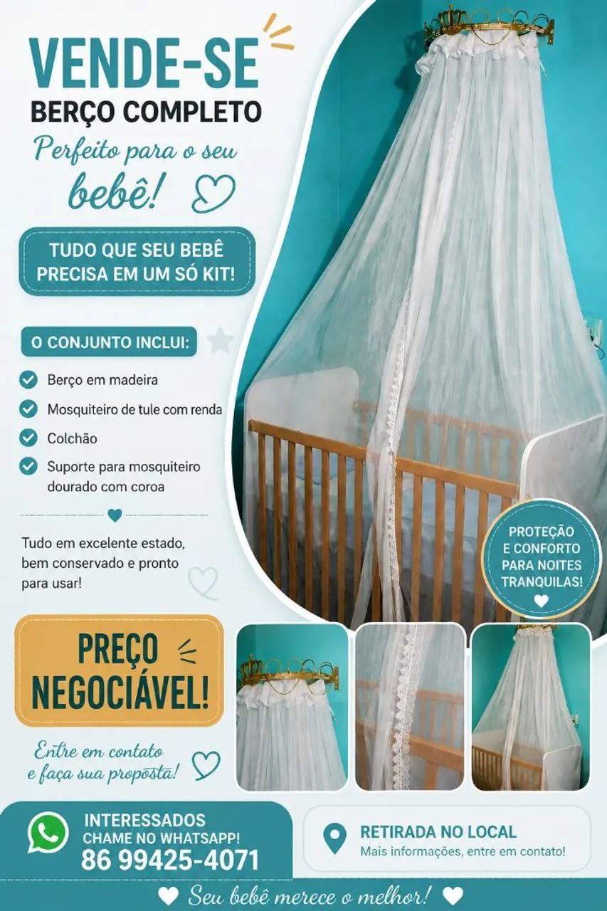 Vende se berço 