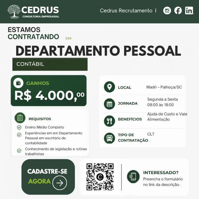 Responsável Departamento Pessoal