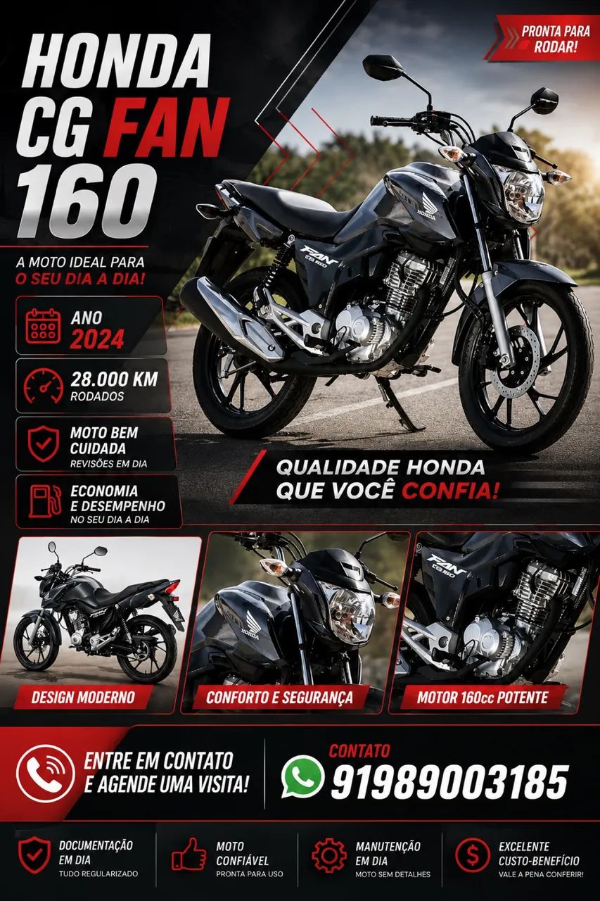Moto em perfeito estado 