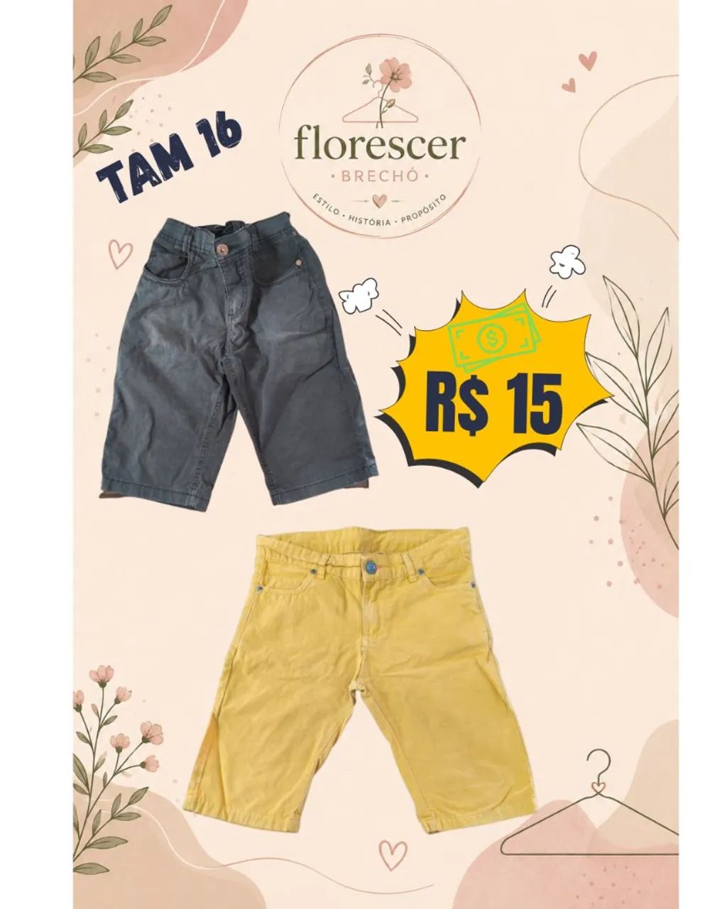 Bermudas 16 anos