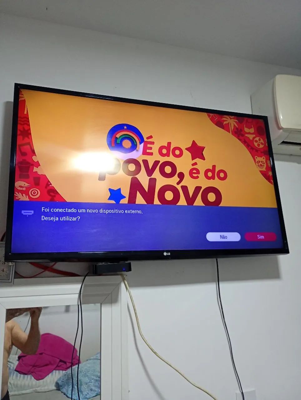 Tv LG 43 polegadas só pega 4 k com ex box que acompanha.