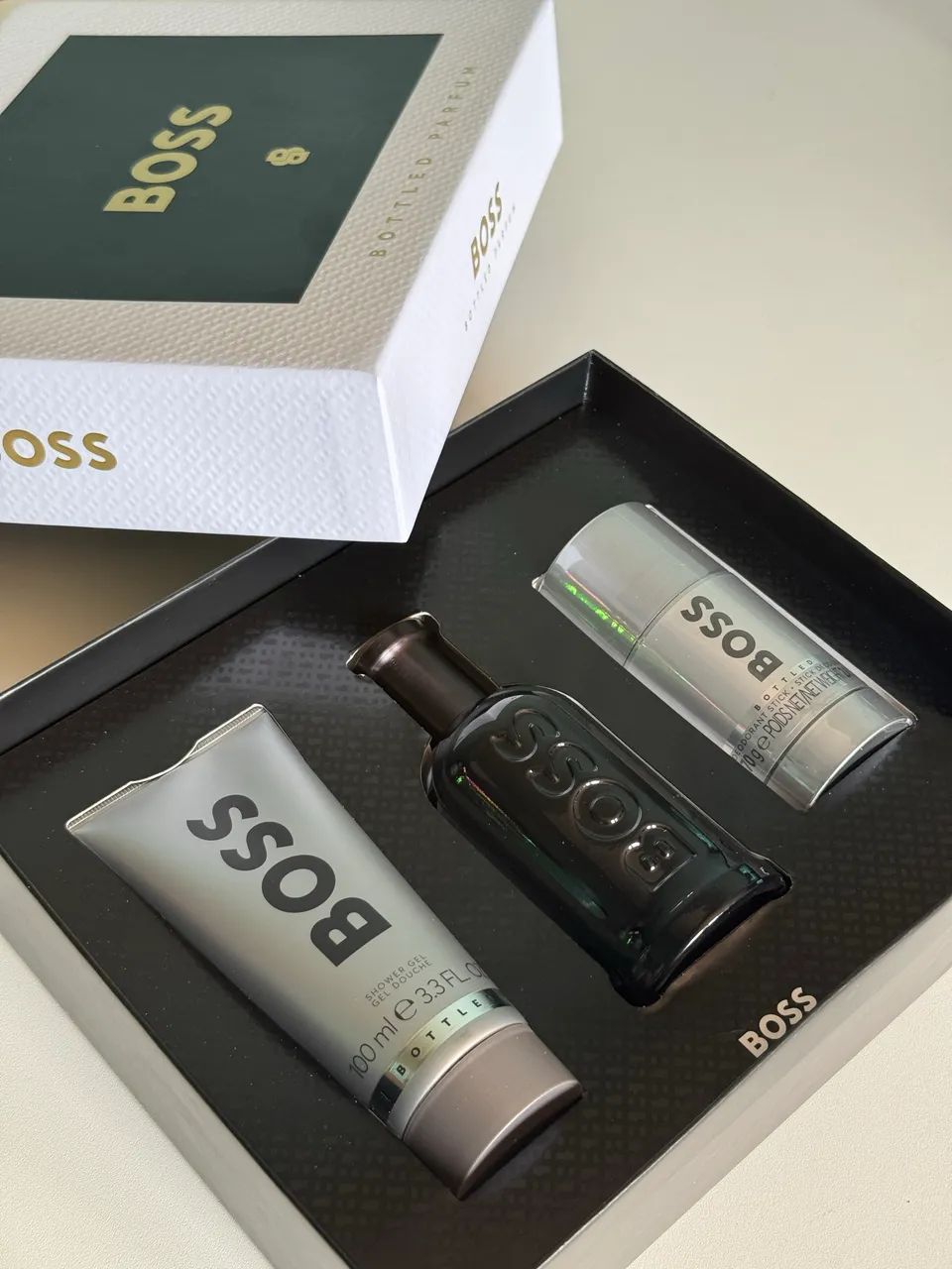 Kit BOSS Perfum Bottled Parfum 100ML+ Creme + Des - Foto 2