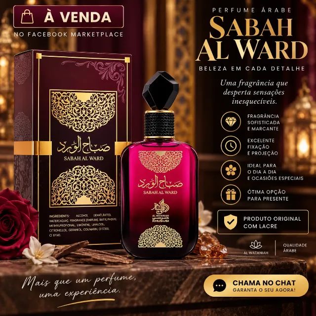 Perfume Árabe Sabah Al Ward 100ml - Original e Lacrado - Foto 3