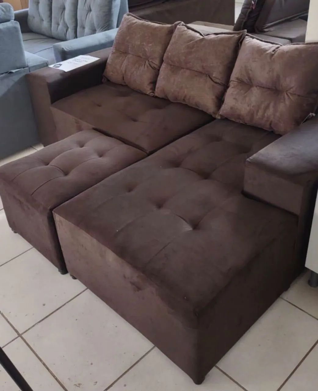 Sofá de chaise novo $799 entrego  - Foto 2