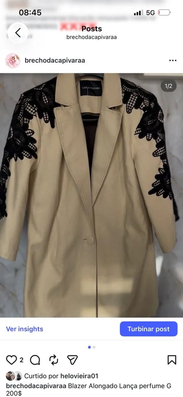Blazer lança perfume 