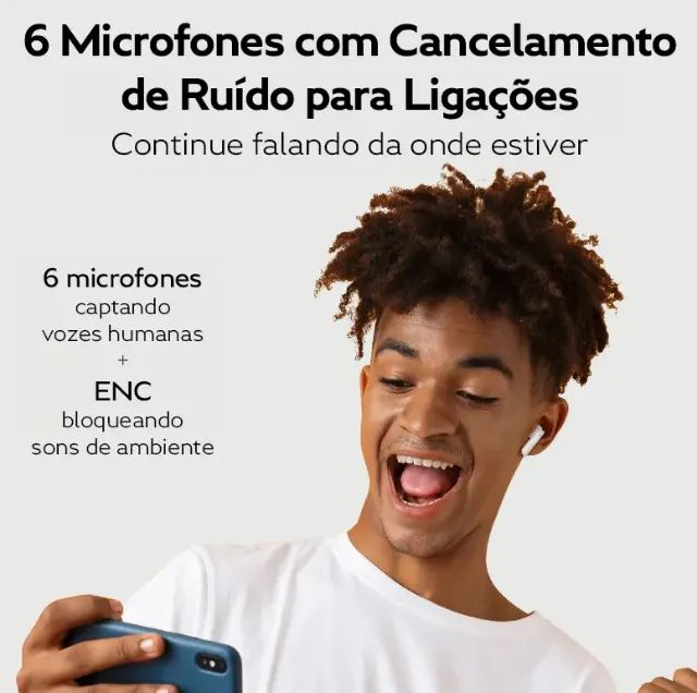 Fone Qcy Ht05 Melobuds Bluetooth 5.2 Com Cancelamento Anc Cor Preto - Foto 3