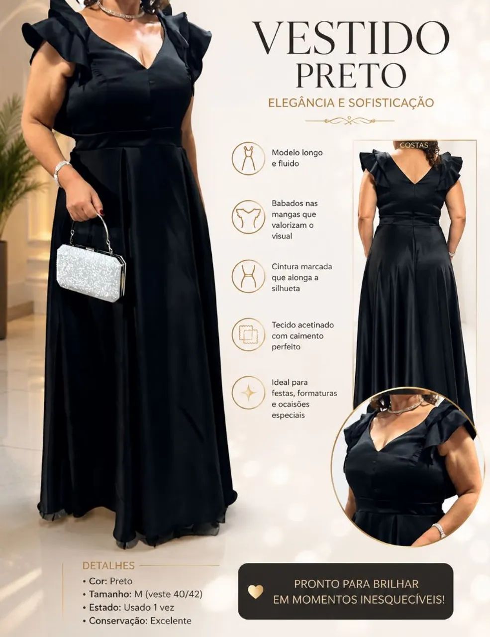 Vestido longo de festa