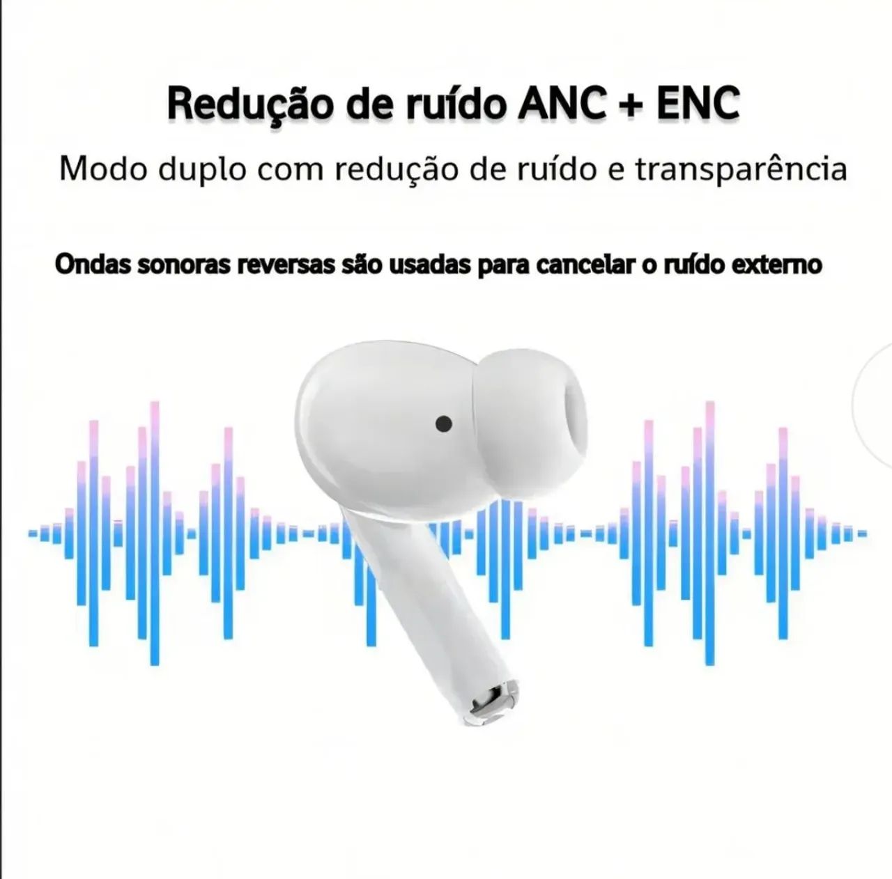 Fone Bluetooth C/ Case Tela interativa - Foto 5