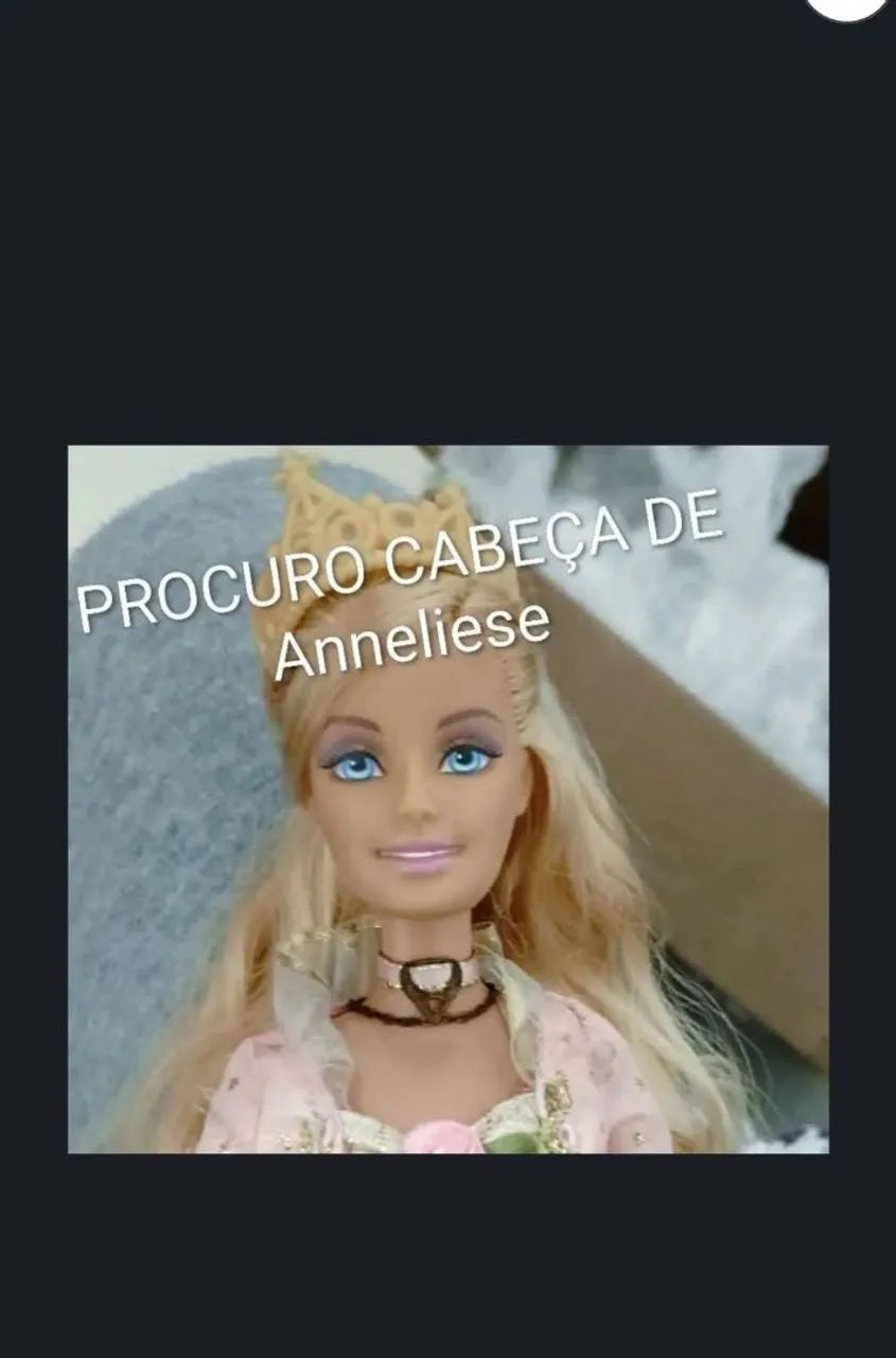 Cabeça da Barbie Anneliese Princesa e Plebeia 