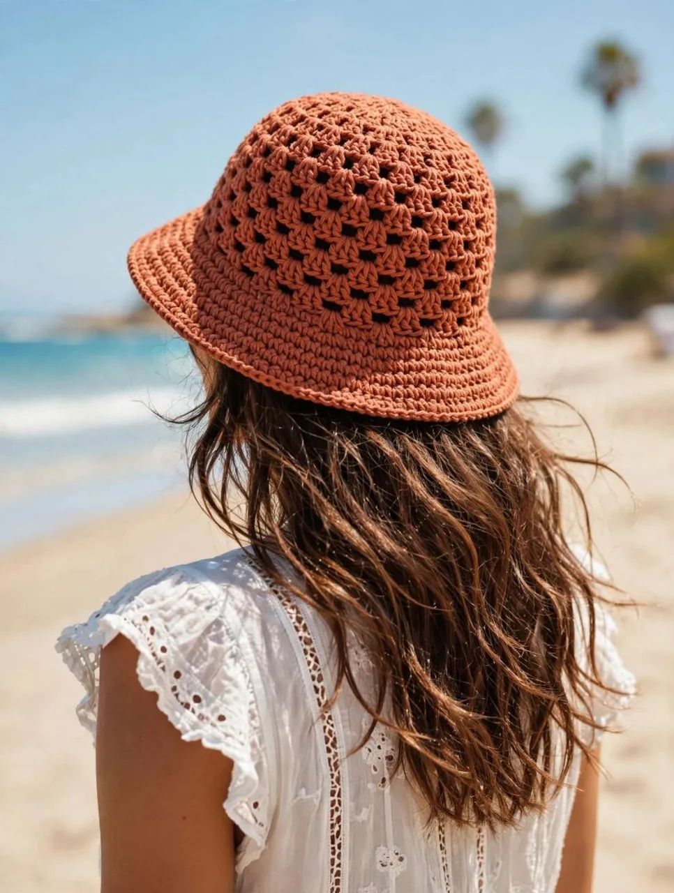 Chapéu de crochê unisex, Bucket hat.  - Foto 4