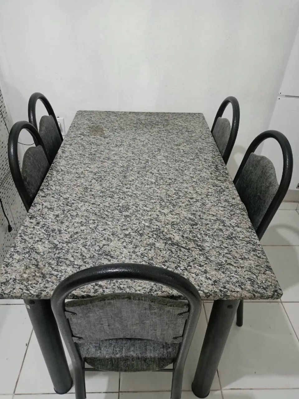 Mesa Com pedra de mármore 6 cadeiras - Foto 5