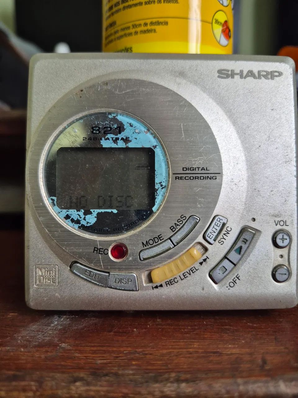 MD Player Digital Recording SHARP 821 (Com defeito)