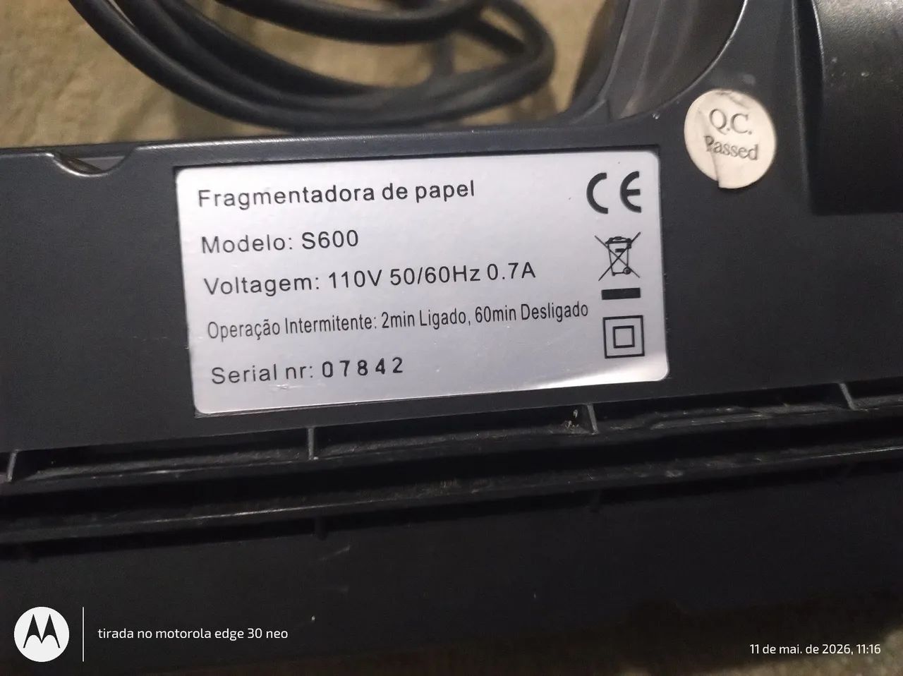 Trituradora de papel em tiras funcionando perfeitamente  - Foto 4