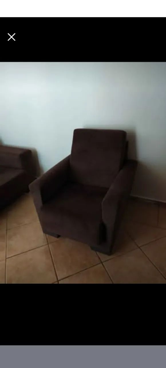 Vendo sofá 3 lugares e mais 2 poltronas de 1 lugar cada, usado em bom estado.  - Foto 4