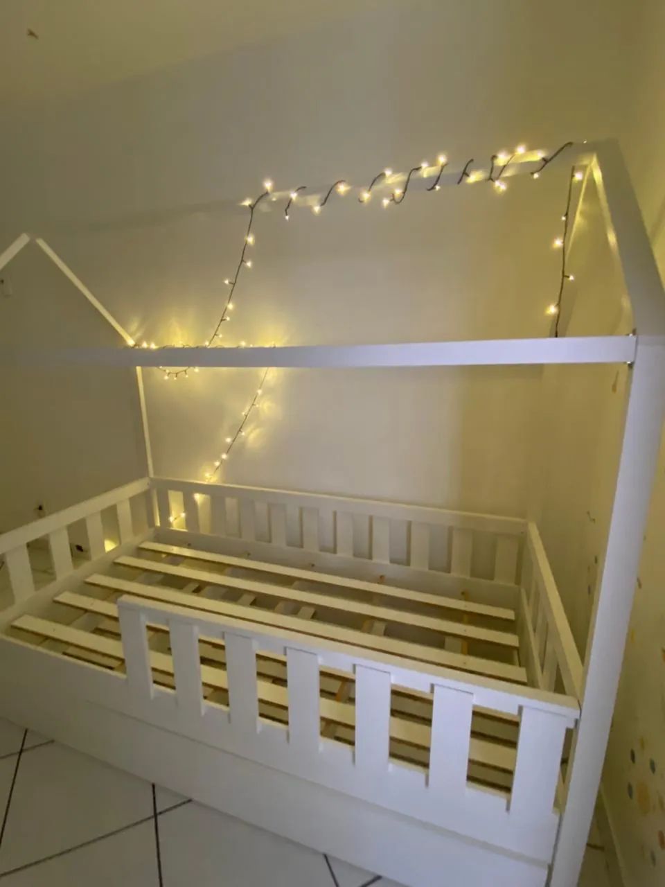 Cama casinha MDF -Branca  - Foto 3