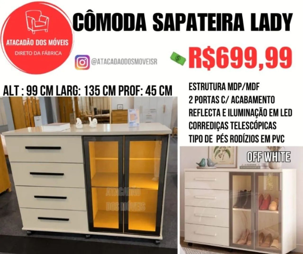 Cômoda sapateira 