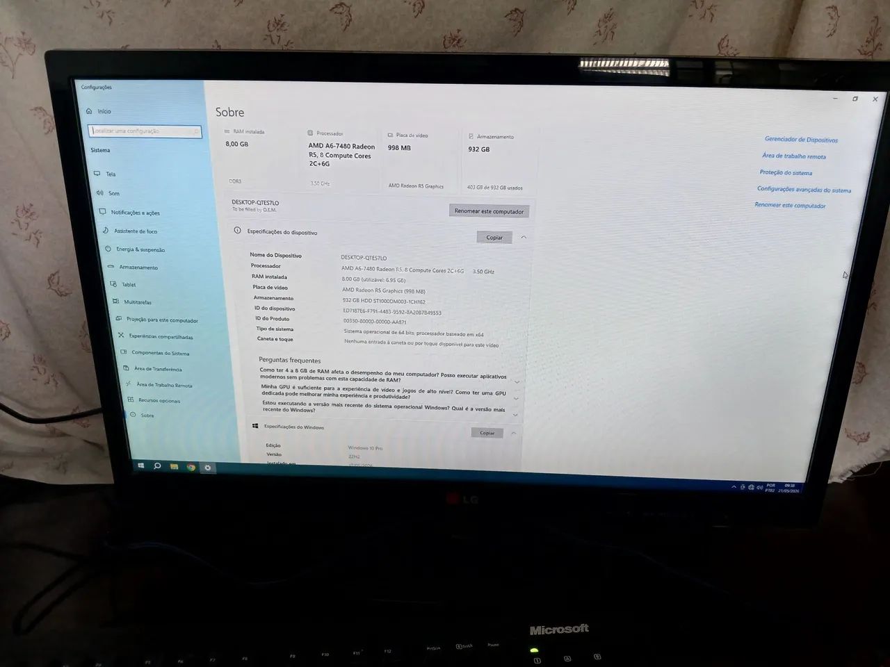 Computador Desktop CPU Asus A68HM-K  Com o Monitor  - Foto 2