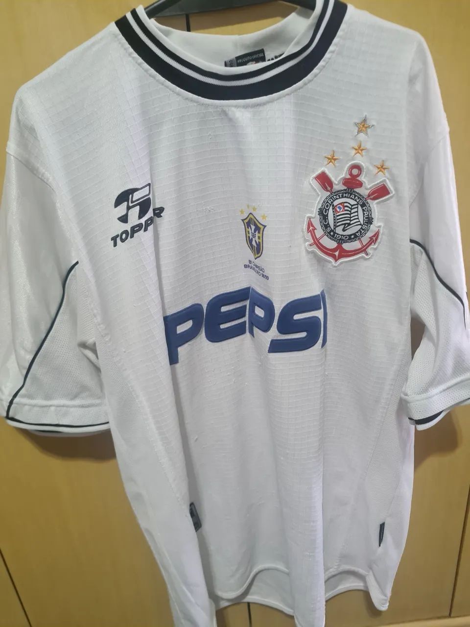 CAMISA ORIGINAL DO CORINTHIANS USADA POR FREDDY RINCON NO ANO 2.000 (ORIGINAL TOPPER) - Foto 2