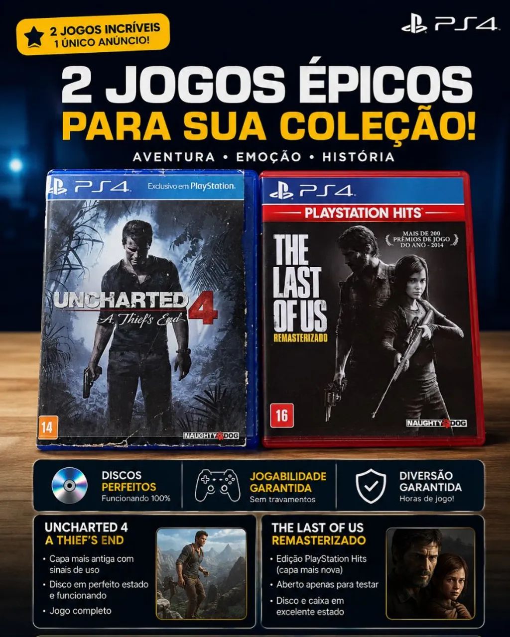 2 jogos de ps4 