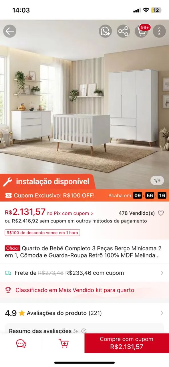Kit de quarto de bebê - Foto 4