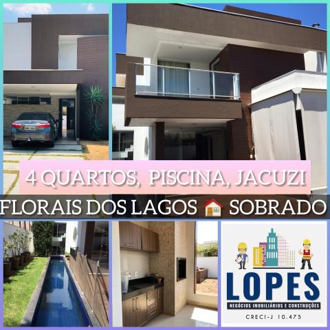 Sobrado Florais dos Lagos, 262m 4 quartos