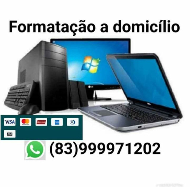 Formatação Notebook, Netbook, MACBOOK e Pc a domicílio (Visita grátis)