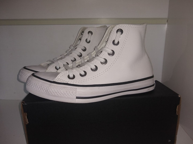 all star branco couro 34