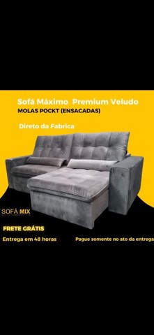 Sofa Retratil Reclinável Atlanta  Premium 2,10 mts