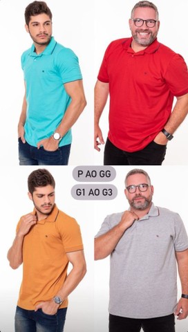 Polos Masculinas de Algodão 