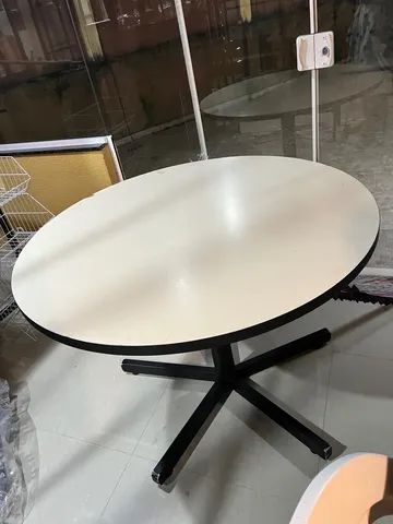 Mesa redonda reforçada com tampo de MDF  - Foto 2
