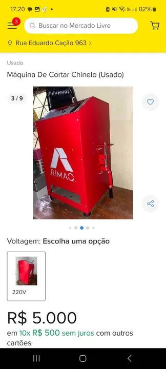 Máquina de Cortar Chinelo Rimaq - Usada