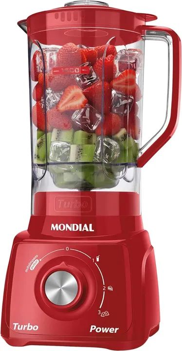 Liquidificador Mondial Turbo Power L-99, 2,2 litros, 550W, c/ filtro RED - 110V (NOVO)