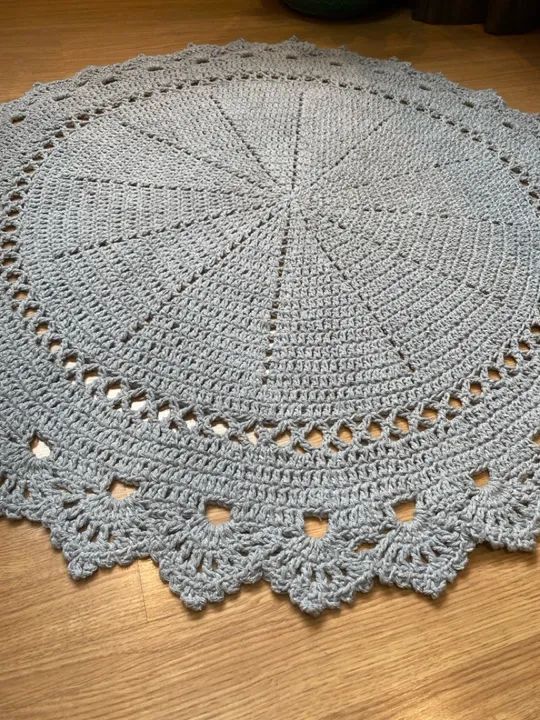 Tapete de crochê redondo - Foto 4