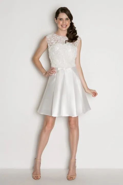 Vestidos branco noiva civil - Foto 3
