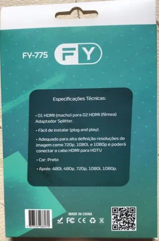 Cabo Divisor Hdmi Splitter 1080p Duplicador de Imagem 1x2 - Foto 2