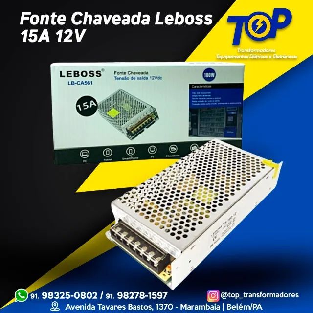Fonte Chaveada Bivolt 12v 15a