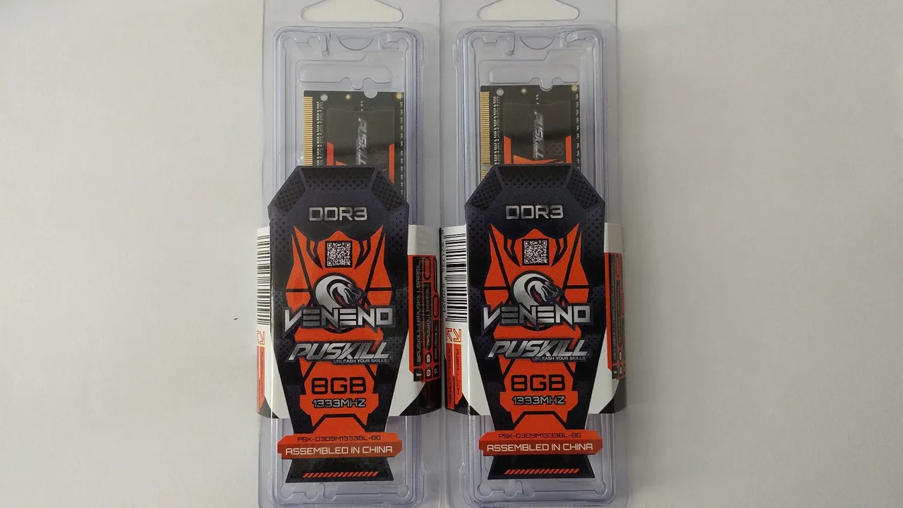 Memoria ram 8gb ddr3l de 1333mhz pc3L ( cada )