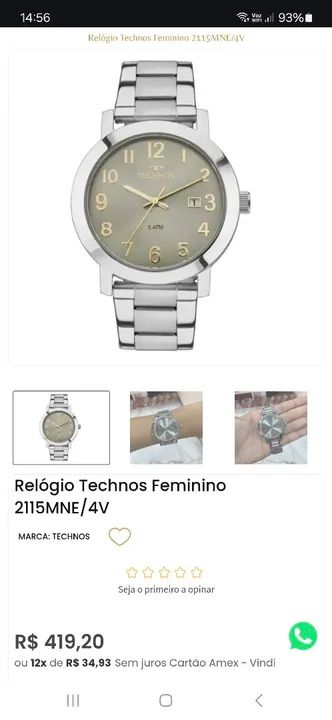 Relógio Technos Feminino 
