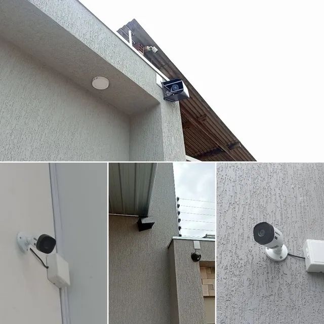 Kit completo já instalado 4 câmeras Intelbras 