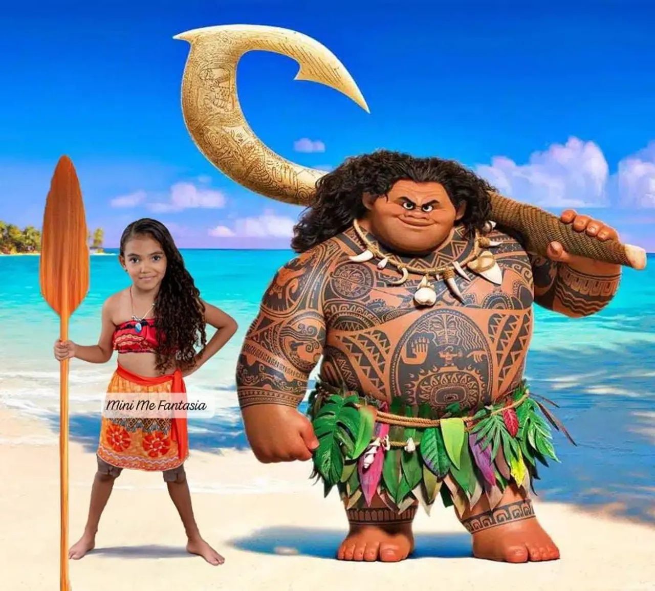 Fantasia Moana para Menina - Tamanho P - Foto 3