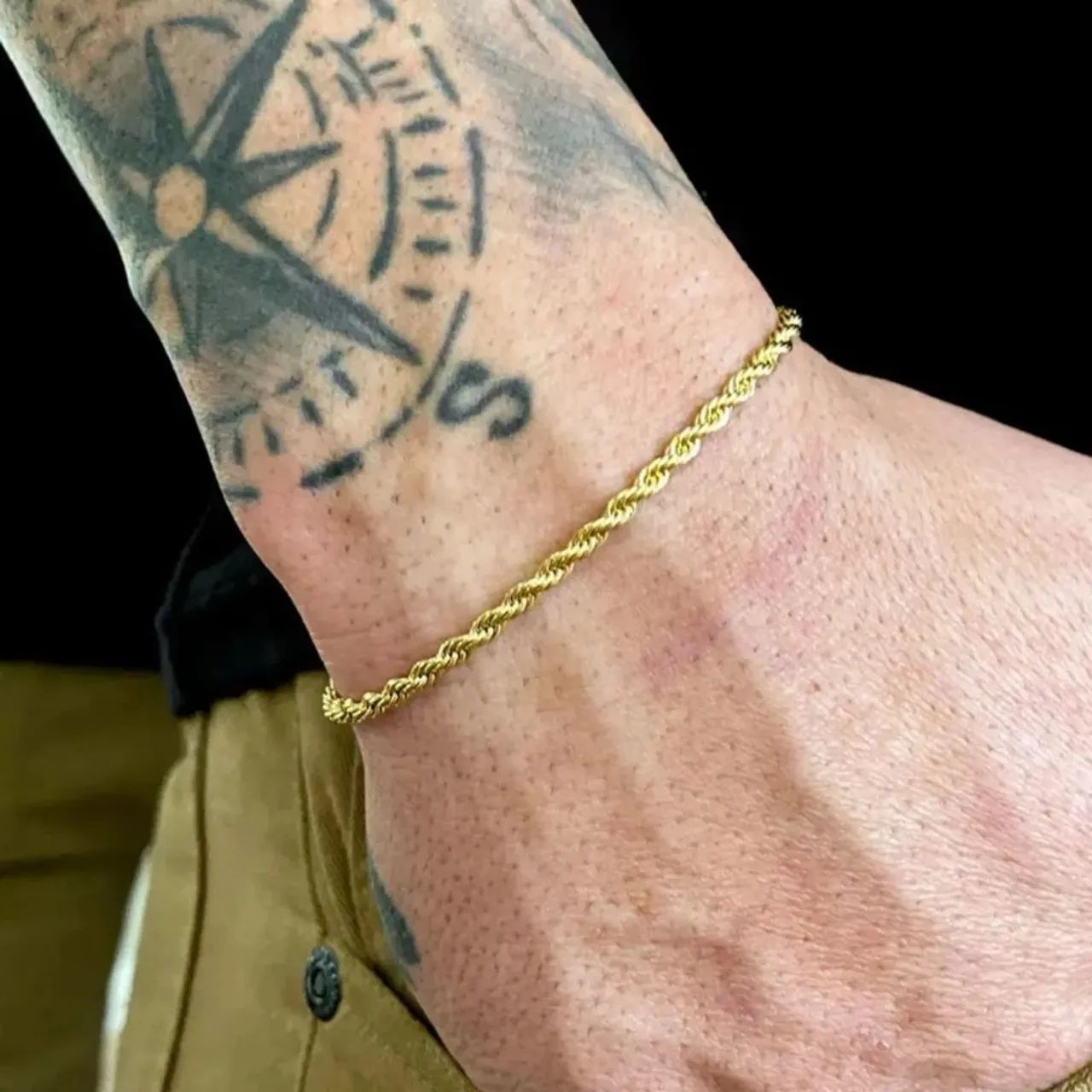 Pulseira masculina de ouro18k  - Foto 2