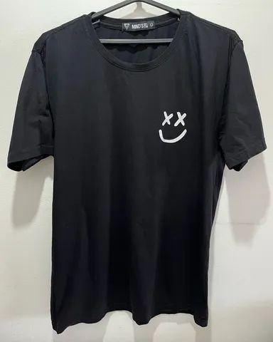 Camisa Preta Smile Branco