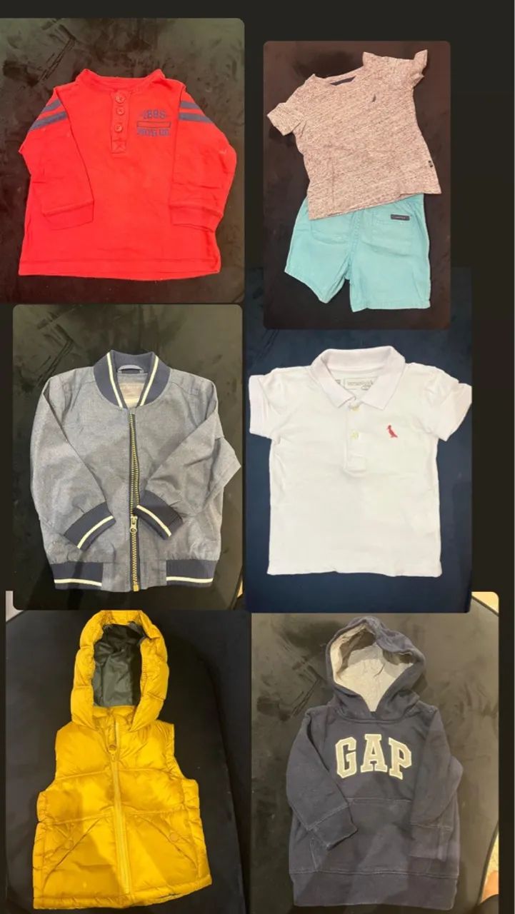 Lote de Roupas Masculinas para Bebê - Tamanhos Variados
