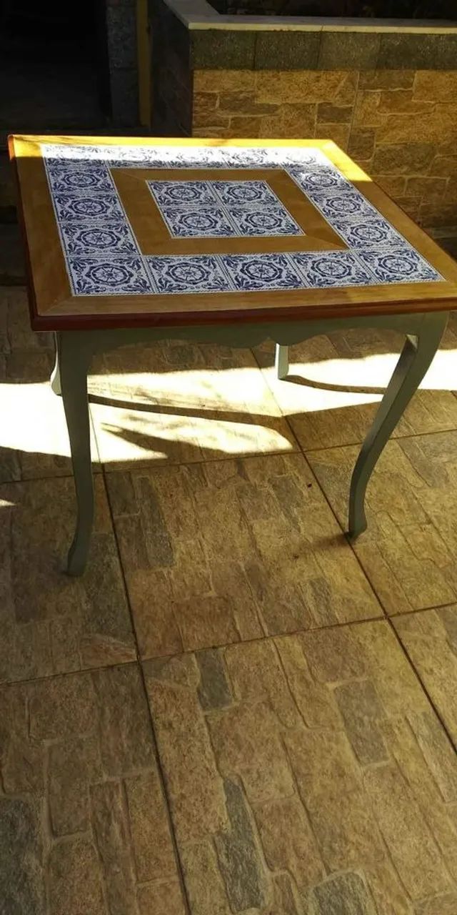 Mesa estilo chipandelle com azulejo português  - Foto 3