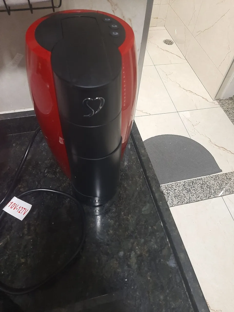 Cafeteira 3 corações Elétrica Vermelha