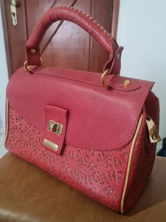 Bolsa Carmen Steffens couro legítimo
