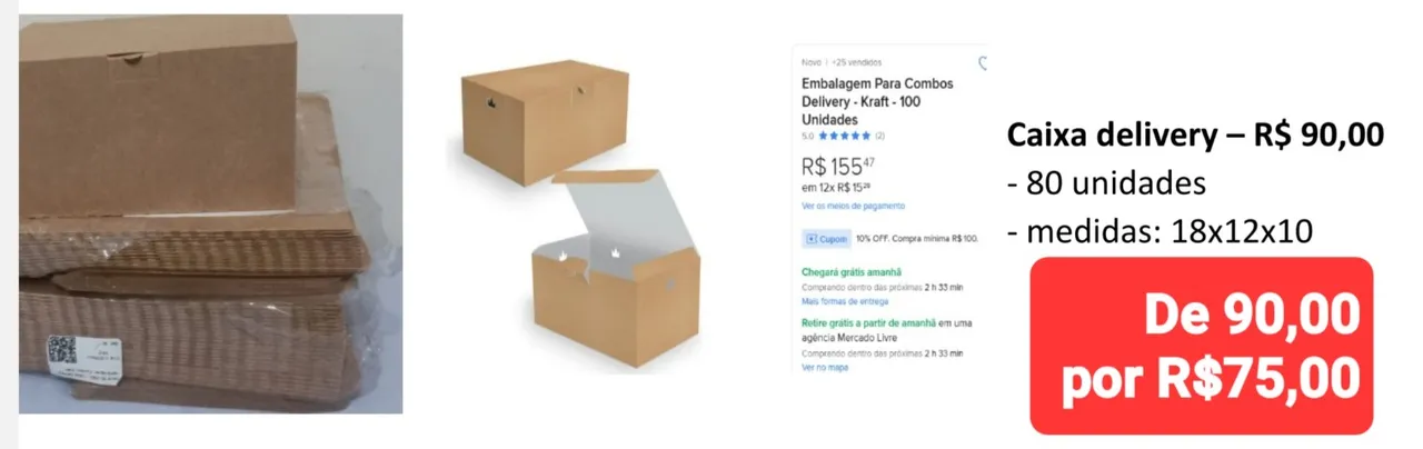 Caixa de combo delivery