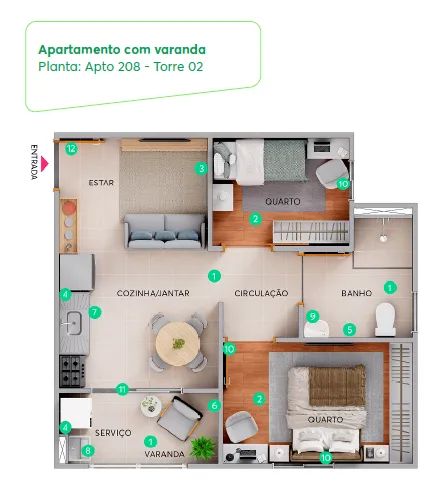 NC - Sinal Mil reais 02 Quartos com varanda e lazer em Samambaia  - Foto 5