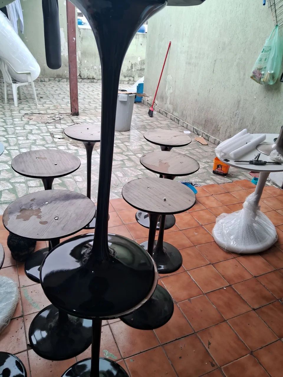 Bases de mesa lateral apoio para tampos de até 70 cm